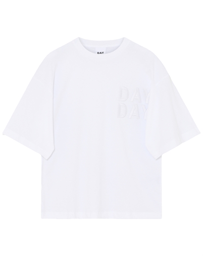 Drew Embroidery Heavy Jersey T-shirt - Bright White - Day Birger et Mikkelsen